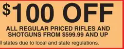 Dunham's Sports RIFLES AND SHOTGUNS offer