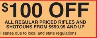 Dunham's Sports RIFLES AND SHOTGUNS offer