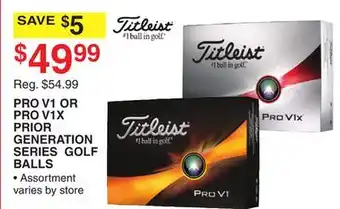 Dunham's Sports PRO V1 OR PRO V1X PRIOR GENERATION SERIES GOLF BALLS offer