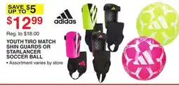 Dunham's Sports YOUTH TIRO MATCH SHIN GUARDS OR STARLANCER SOCCER BALL offer