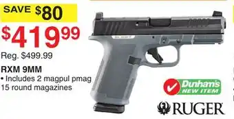 Dunham's Sports RXM 9MM offer