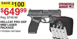 Dunham's Sports HELLCAT PRO OSP 9MM LASER PACKAGE offer