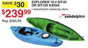 Dunham's Sports EXPLORER 10.4 SIT-IN OR SIT-ON KAYAK offer