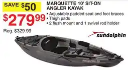 Dunham's Sports MARQUETTE 10' SIT-ON ANGLER KAYAK offer