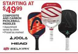 Dunham's Sports COMPOSITE AND CARBON PICKLEBALL PADDLES offer