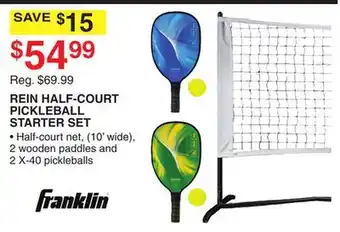 Dunham's Sports REIN HALF-COURT PICKLEBALL STARTER SET offer