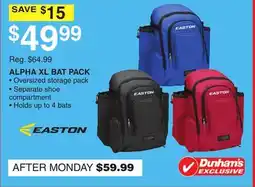 Dunham's Sports ALPHA XL BAT PACK offer