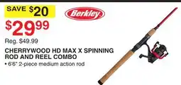 Dunham's Sports BERKLEY CHERRYWOOD HD MAX X SPINNING ROD AND REEL COMBO offer