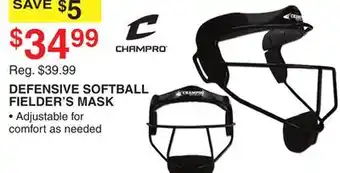 Dunham's Sports CHAMPRO DEFENSIVE SOFTBALL FIELDER'S MASK offer