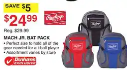 Dunham's Sports RAWLINGS MACH JR. BAT PACK offer