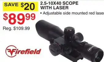 Dunham's Sports FIREFIELD 2.5-10X40 SCOPE WITH LASER offer