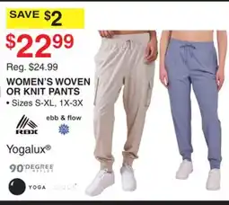 Dunham's Sports WOMEN'S WOVEN OR KNIT PANTS offer