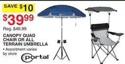 Dunham's Sports CANOPY QUAD CHAIR OR ALL TERRAIN UMBRELLA offer