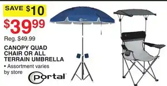 Dunham's Sports CANOPY QUAD CHAIR OR ALL TERRAIN UMBRELLA offer