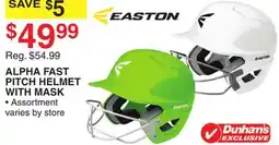 Dunham's Sports EASTON ALPHA FAST PITCH HELMET WITH MASK offer