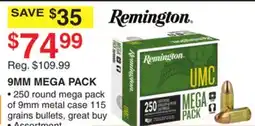 Dunham's Sports REMINGTON 9MM MEGA PACK offer