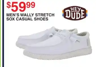 Dunham's Sports HEY DUDE MEN'S WALLY STRETCH SOX CASUAL SHOES offer