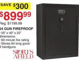 Dunham's Sports SPORTS AFIELD 64 GUN FIREPROOF offer