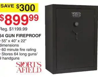 Dunham's Sports SPORTS AFIELD 64 GUN FIREPROOF offer