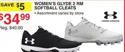 Dunham's Sports UNDER ARMOUR WOMEN'S GLYDE 2 RM SOFTBALL CLEATS offer