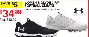 Dunham's Sports UNDER ARMOUR WOMEN'S GLYDE 2 RM SOFTBALL CLEATS offer