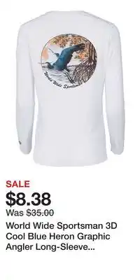 Cabela's World Wide Sportsman 3D Cool Blue Heron Graphic Angler Long-Sleeve Crew for Ladies offer