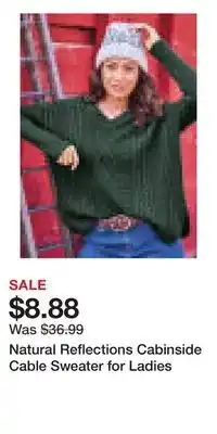 Cabela's Natural Reflections Cabinside Cable Sweater for Ladies offer