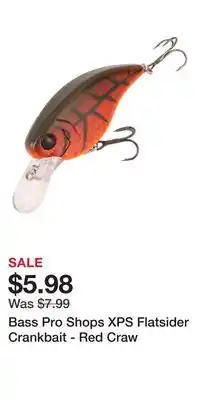 Cabela's Bass Pro Shops XPS Flatsider Crankbait - Red Craw offer