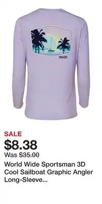 Cabela's World Wide Sportsman 3D Cool Sailboat Graphic Angler Long-Sleeve Crew for Ladies offer