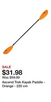 Cabela's Ascend Trek Kayak Paddle - Orange - 220 cm offer