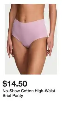 Victoria's Secret No-Show Cotton High-Waist Brief Panty offer