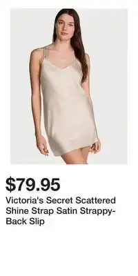 Victoria's Secret Victoria's Secret Scattered Shine Strap Satin Strappy-Back Slip offer