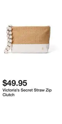 Victoria's Secret Victoria's Secret Straw Zip Clutch offer