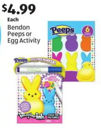 Aldi Bendon Peeps or Egg Activity offer