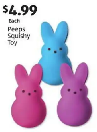 Aldi Peeps Squishy Toy offer