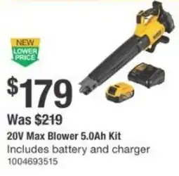 The Home Depot Dewalt 20V Max Blower 5.0Ah Kit offer