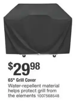 The Home Depot 65" Grill Cover offer