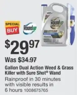 The Home Depot Gallon Dual Action Weed & Grass Killer with Sure Shot Wand offer