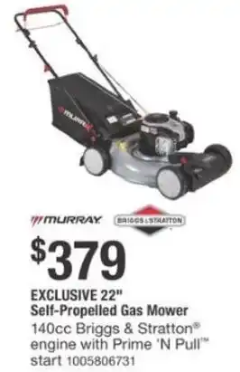 The Home Depot Self-Propelled Gas Mower offer