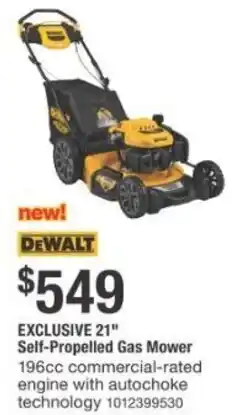 The Home Depot Self-Propelled Gas Mower offer