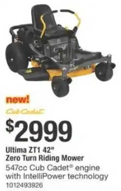 The Home Depot Ultima ZT1 42" Zero Turn Riding Mower offer