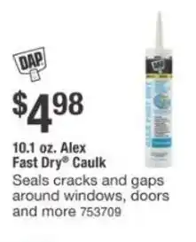 The Home Depot 10.1 oz. Alex Fast Dry Caulk offer