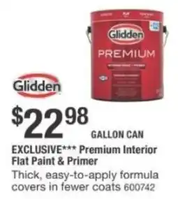 The Home Depot Glidden Premium Interior Flat Paint & Primer offer