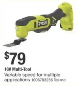 The Home Depot 18V Multi-Tool offer