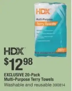 The Home Depot Exclusive multi-purpose terry towels offer