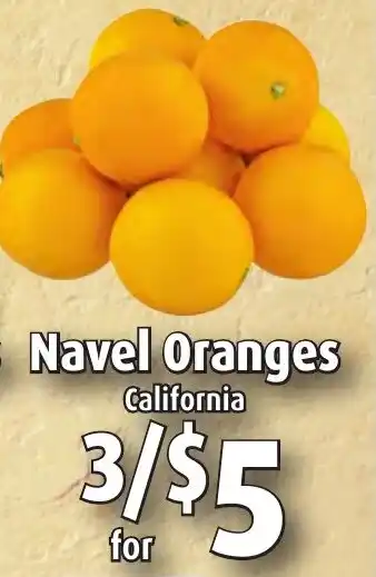 Gristedes Navel oranges offer