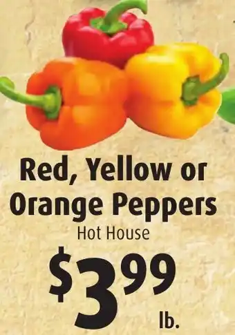 Gristedes Red, Yellow or Orange Peppers offer