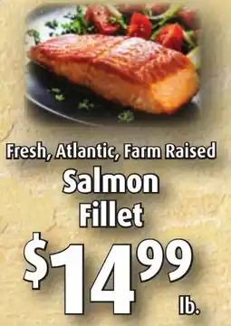 Gristedes Fresh, Atlantic, Farm Raised Salmon Fillet offer