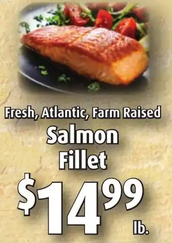 Gristedes Fresh, Atlantic, Farm Raised Salmon Fillet offer