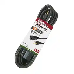 Walmart Hyper Tough 15FT 16AWG 3 Prong Black Outdoor/Indoor Use Single Outlet Extension Cord, 13 amps offer